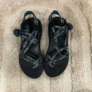 Stylish Black and Dark Teal Women's 8 Chacos